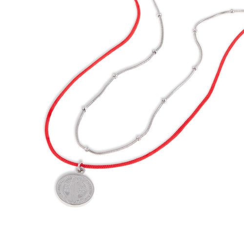 Collar doble hilo  cola de raton san benito 45-50cm