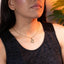 Collar corazon liso calado 45cm