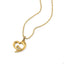 Collar corazon liso calado 45cm