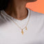 Collar de cruz con cristales e infinito liso 60-65