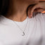 Collar de luna con estrellas y cristales 45-50cm