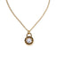 Collar de candado con circonia redonda 45-50cm