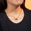 Collar de cruz con madre perla 55cm ancho 16mm