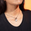 Collar de cruz con madre perla 55cm ancho 16mm
