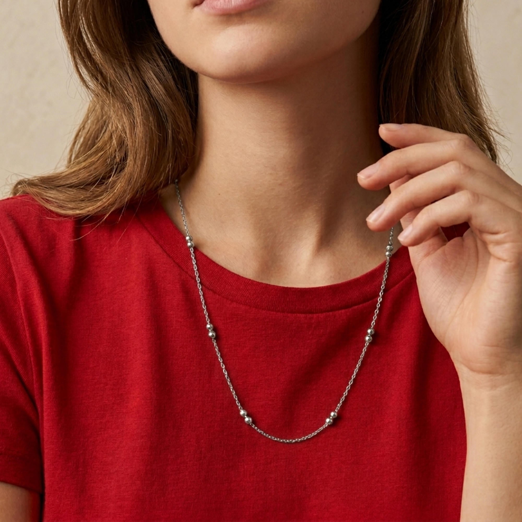 Collar balines lisos  60cm
