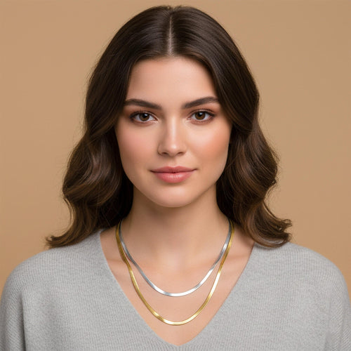 Cadena doble planchada 50-55cm