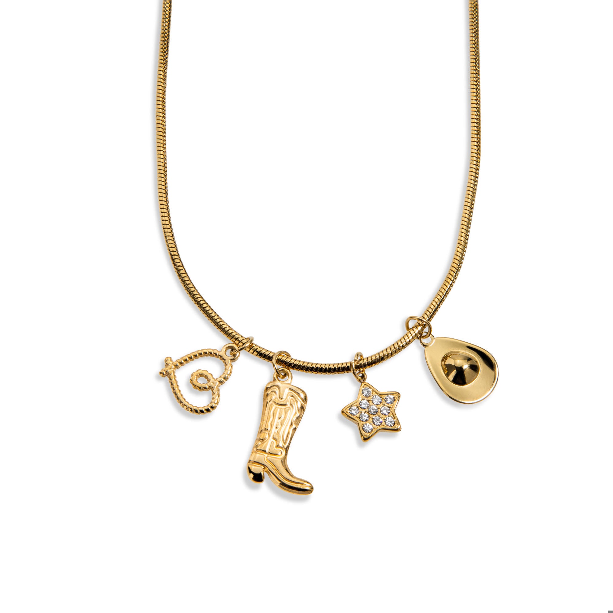 Collar cola de raton con corazon bota estrella y sombrero 45+5cm