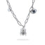 Collar dije escarabajo ojo turco y cristal en gota 45-50cm