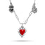 Collar con dijes del Sagrado Corazon esmaltados 55-60cm