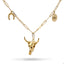 Collar dije cabeza de toro sombrero vaquero y herradura 55-60cm