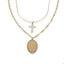 Collar doble Cruz y Medalla Virgen de Guadalupe con cristal 60-65cm