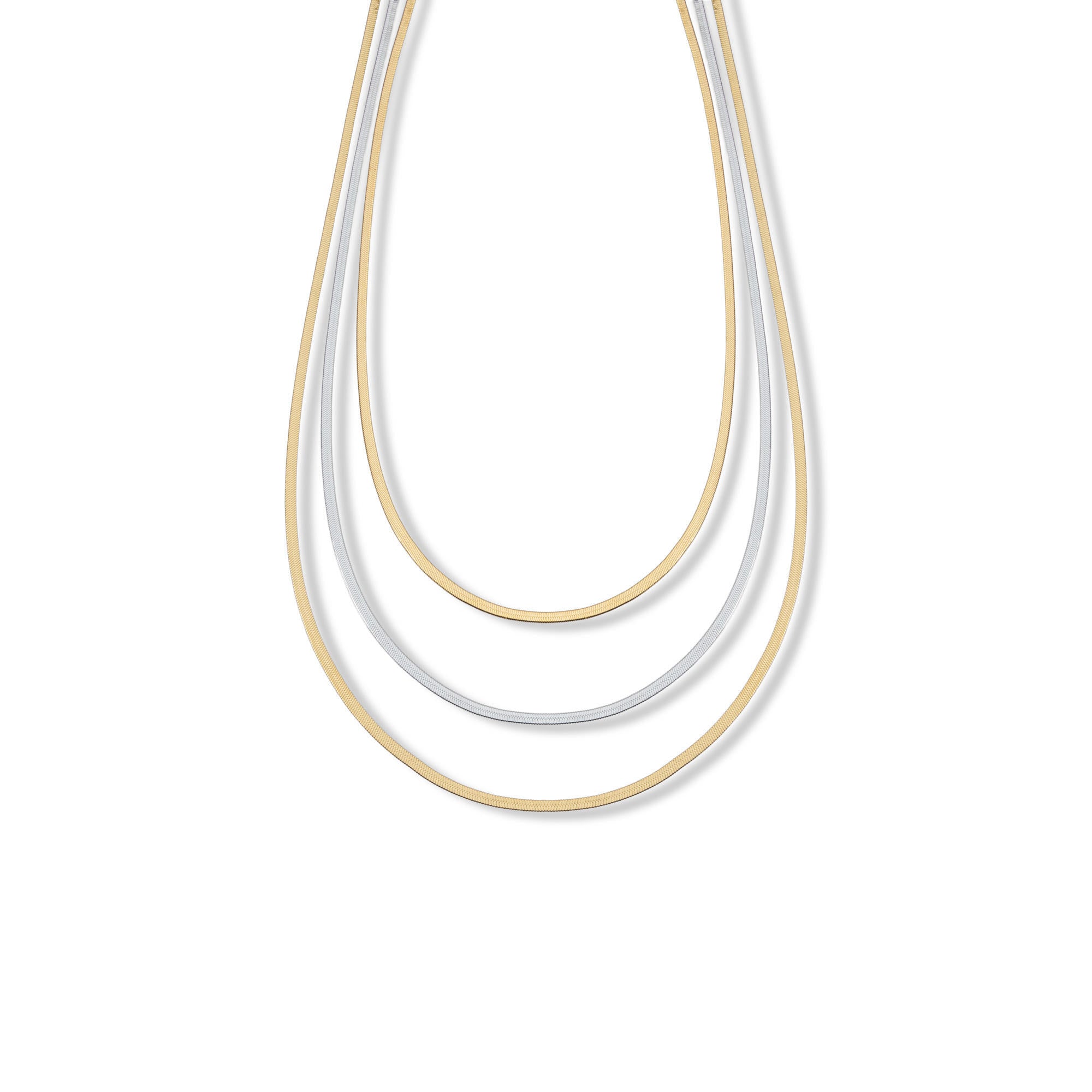 Collar triple cadena panza de vibora 45-55cm