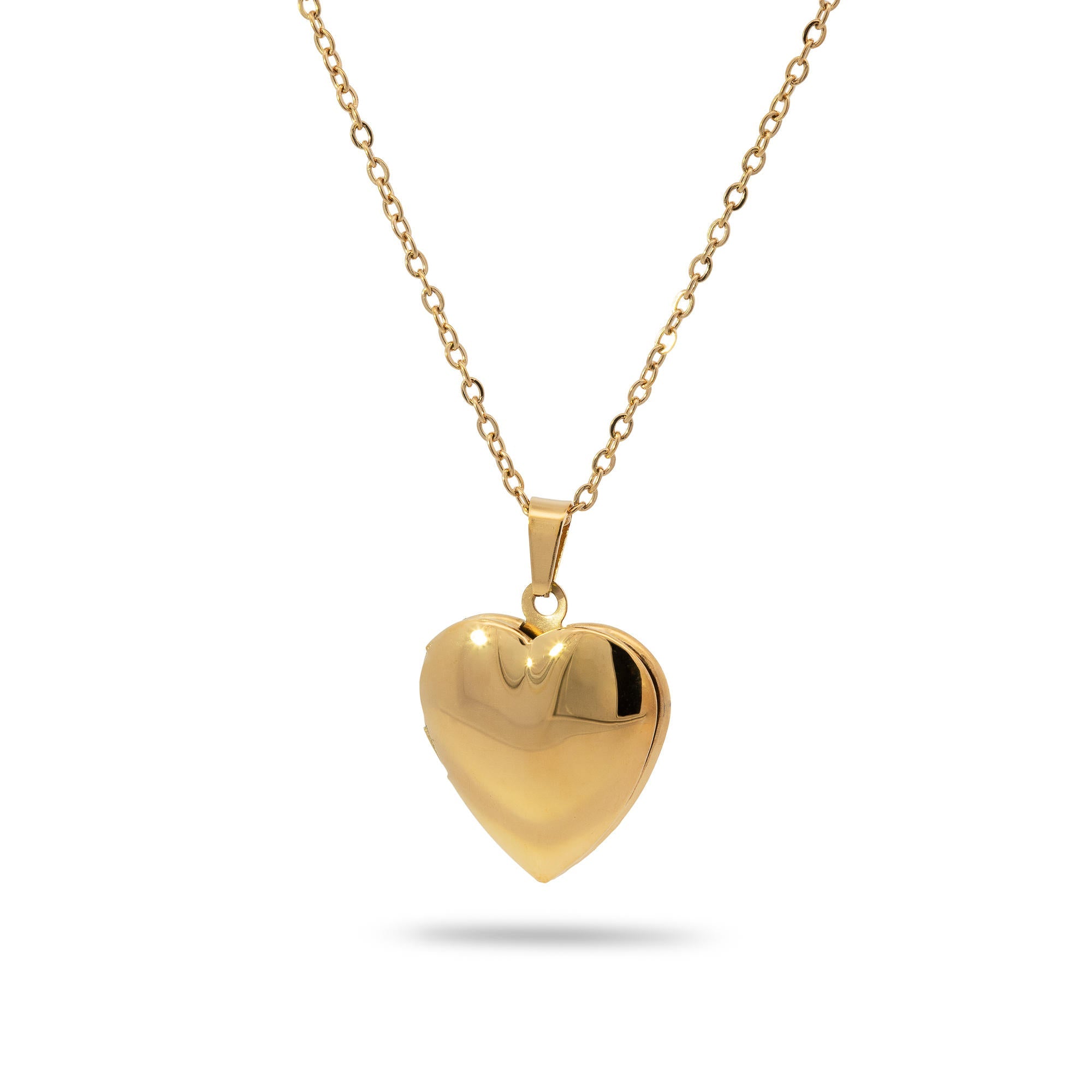 Collar relicario de corazon liso 45-50cm