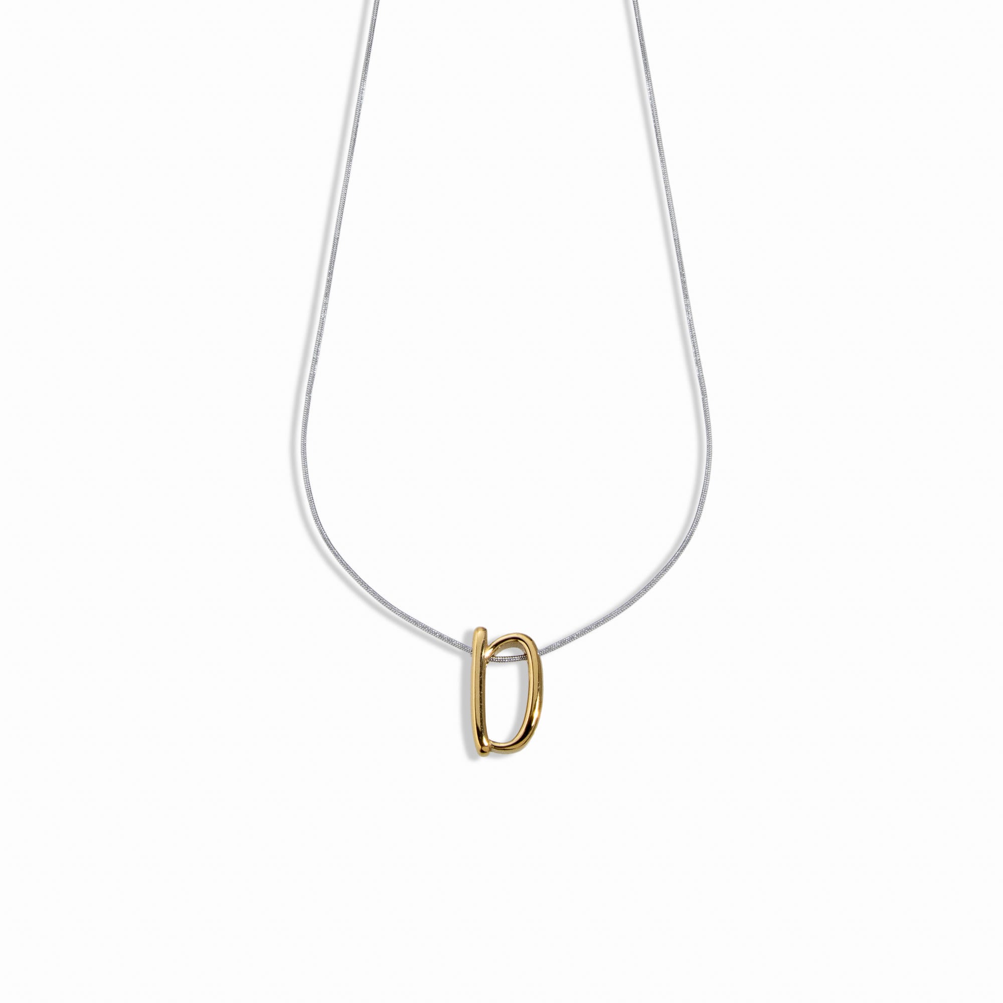 Collar cola de raton con letra A cursiva 45-50cm
