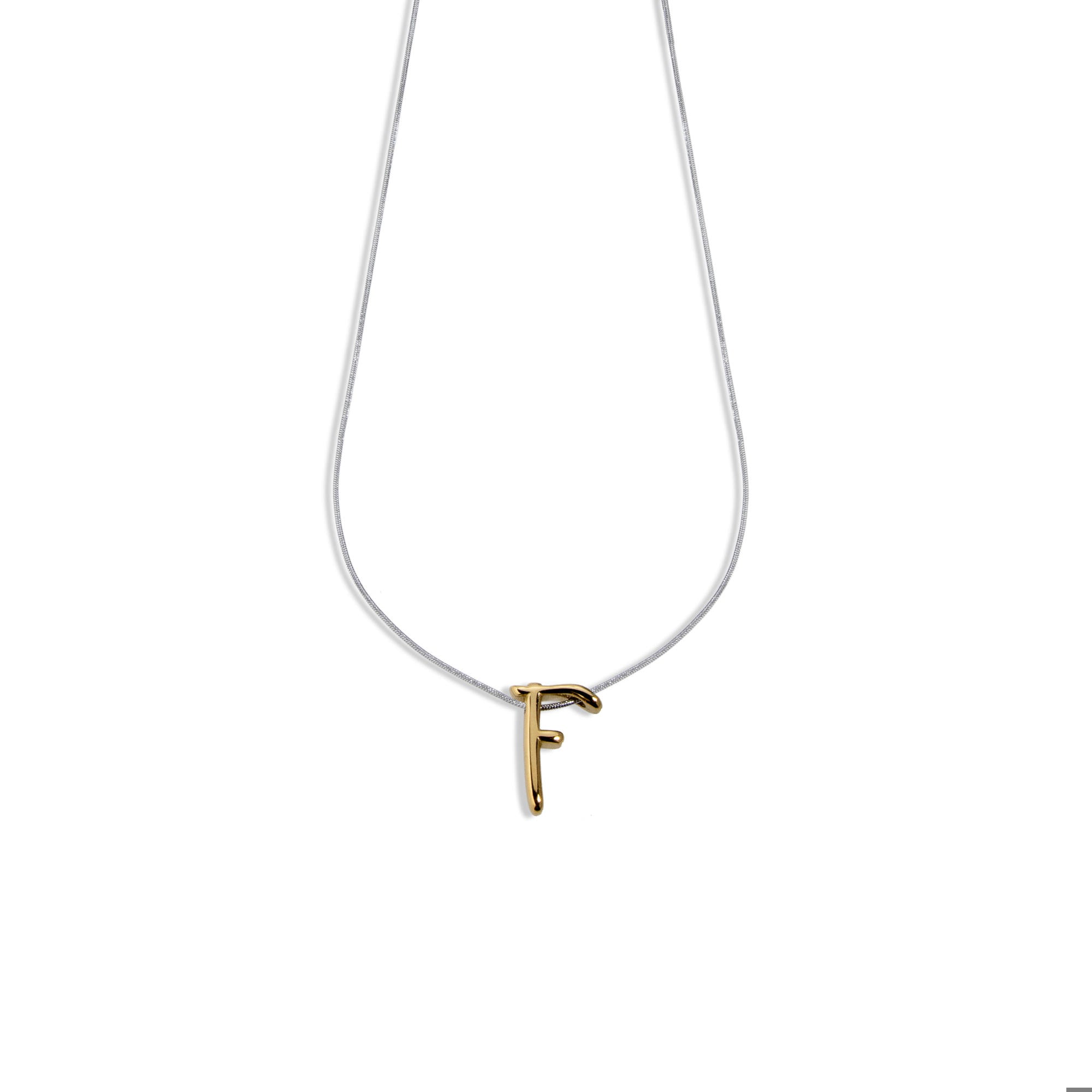Collar cola de raton con letra A cursiva 45-50cm