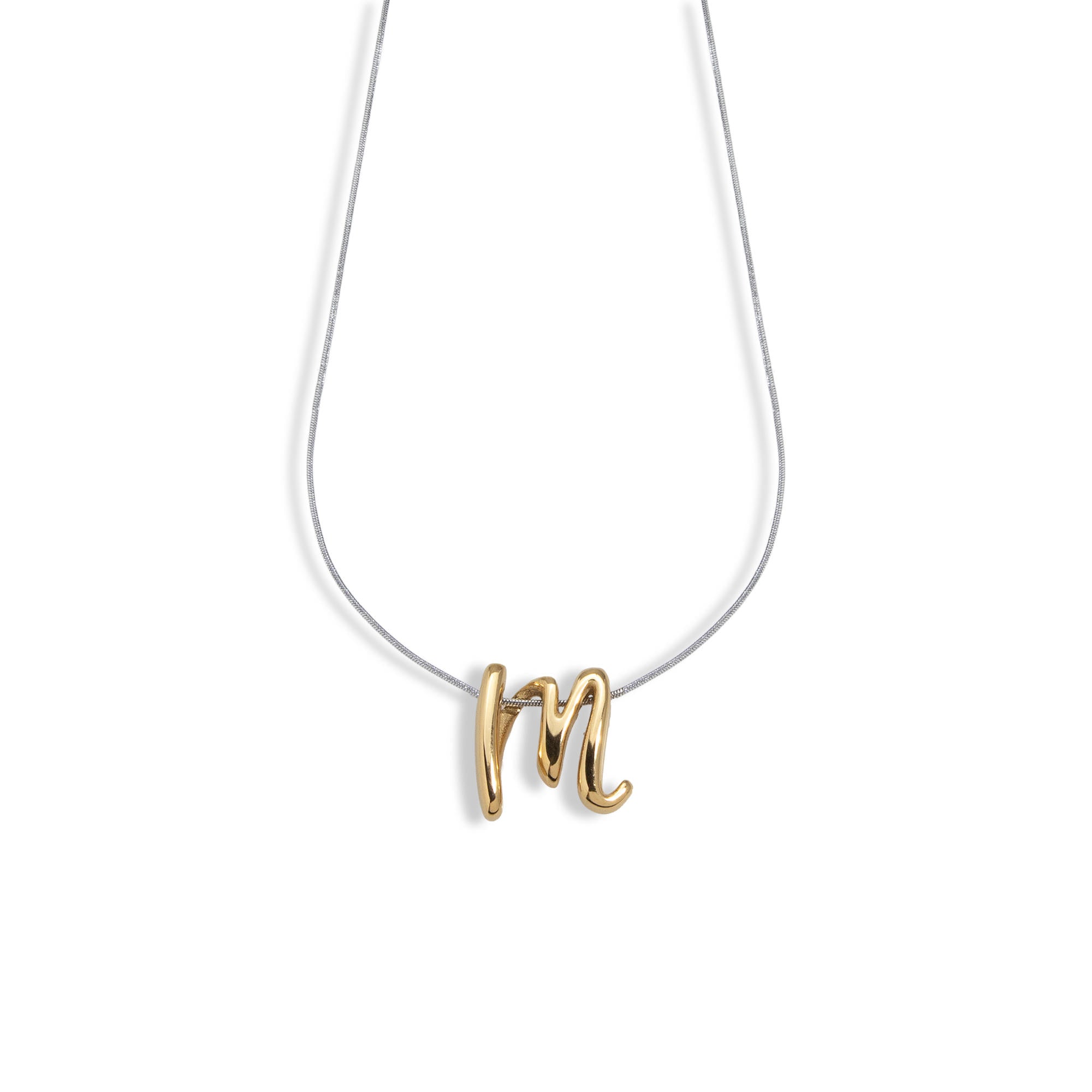 Collar cola de raton con letra A cursiva 45-50cm