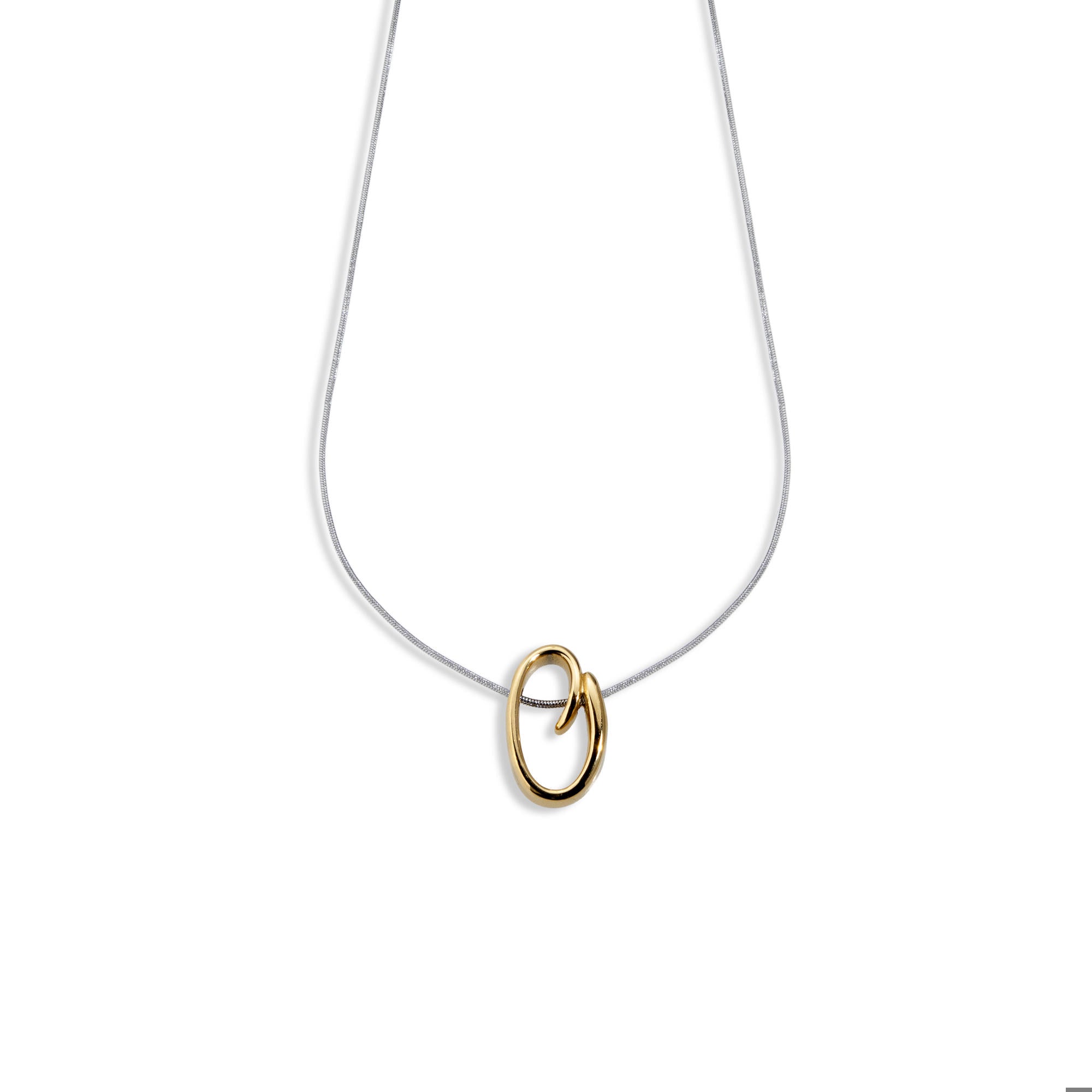 Collar cola de raton con letra A cursiva 45-50cm