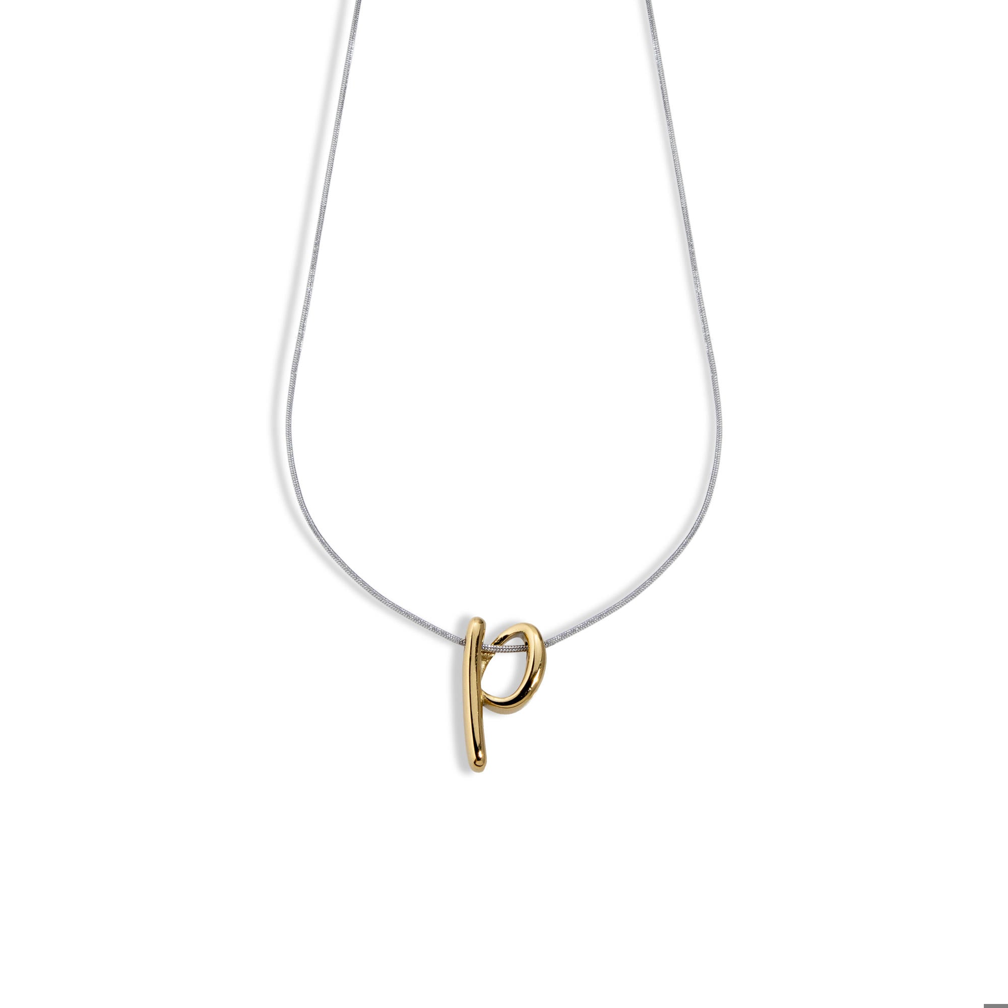 Collar cola de raton con letra A cursiva 45-50cm