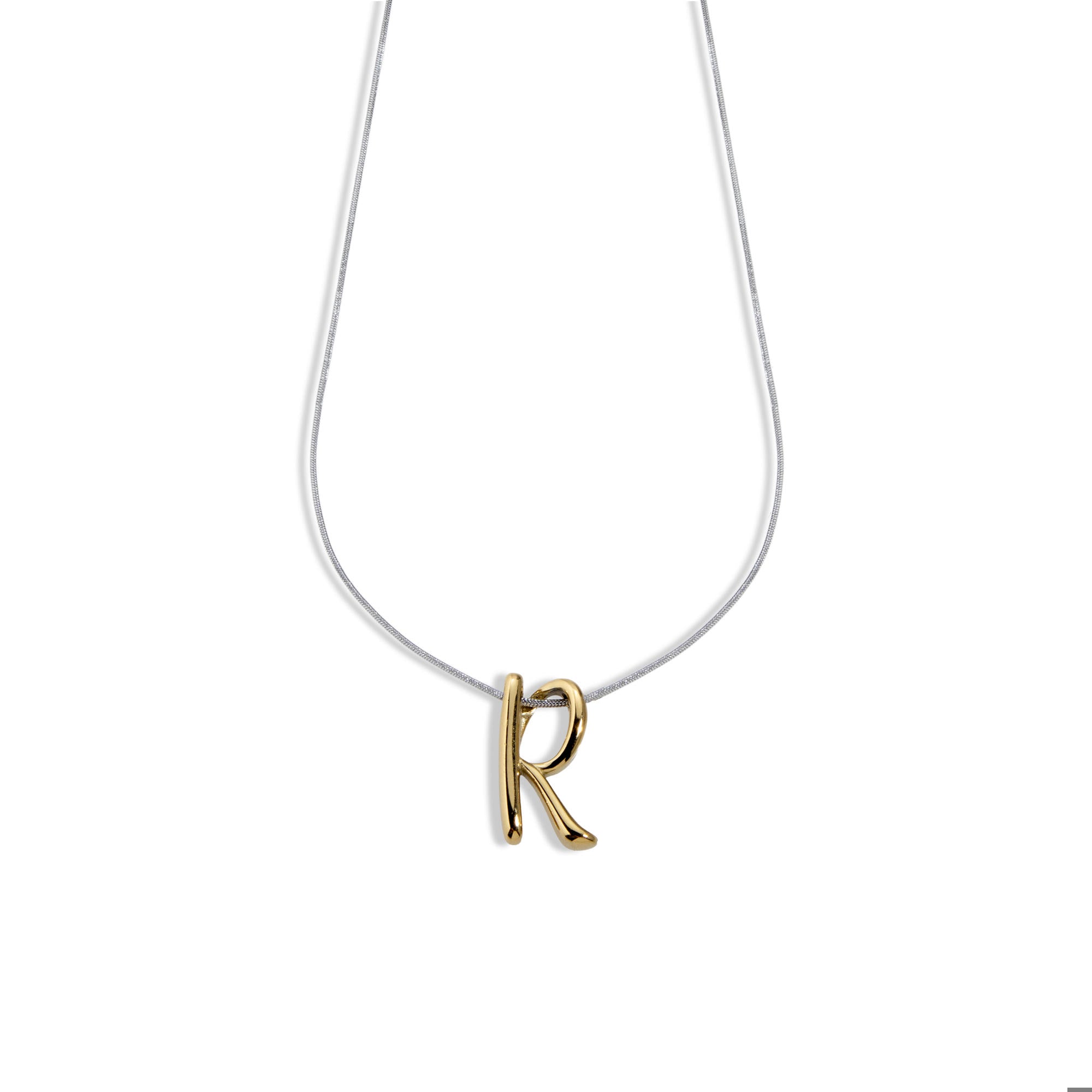 Collar cola de raton con letra A cursiva 45-50cm