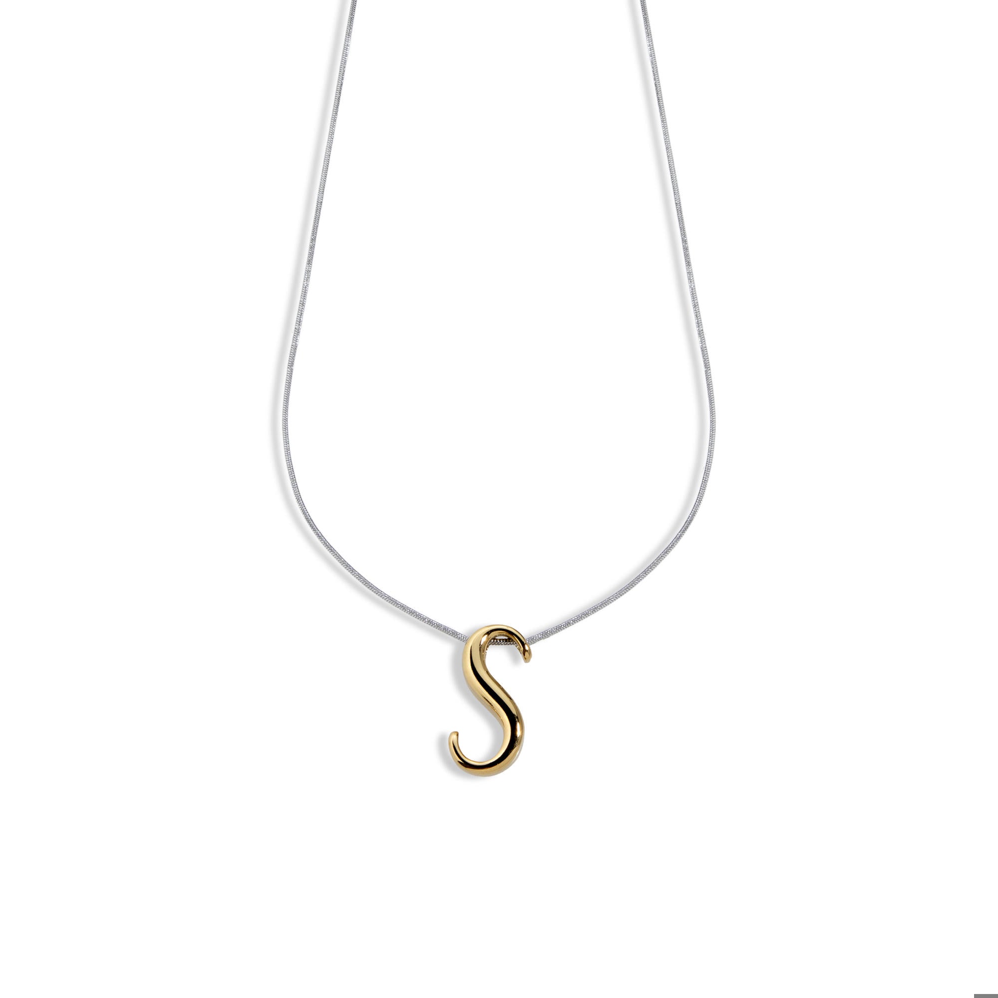Collar cola de raton con letra A cursiva 45-50cm