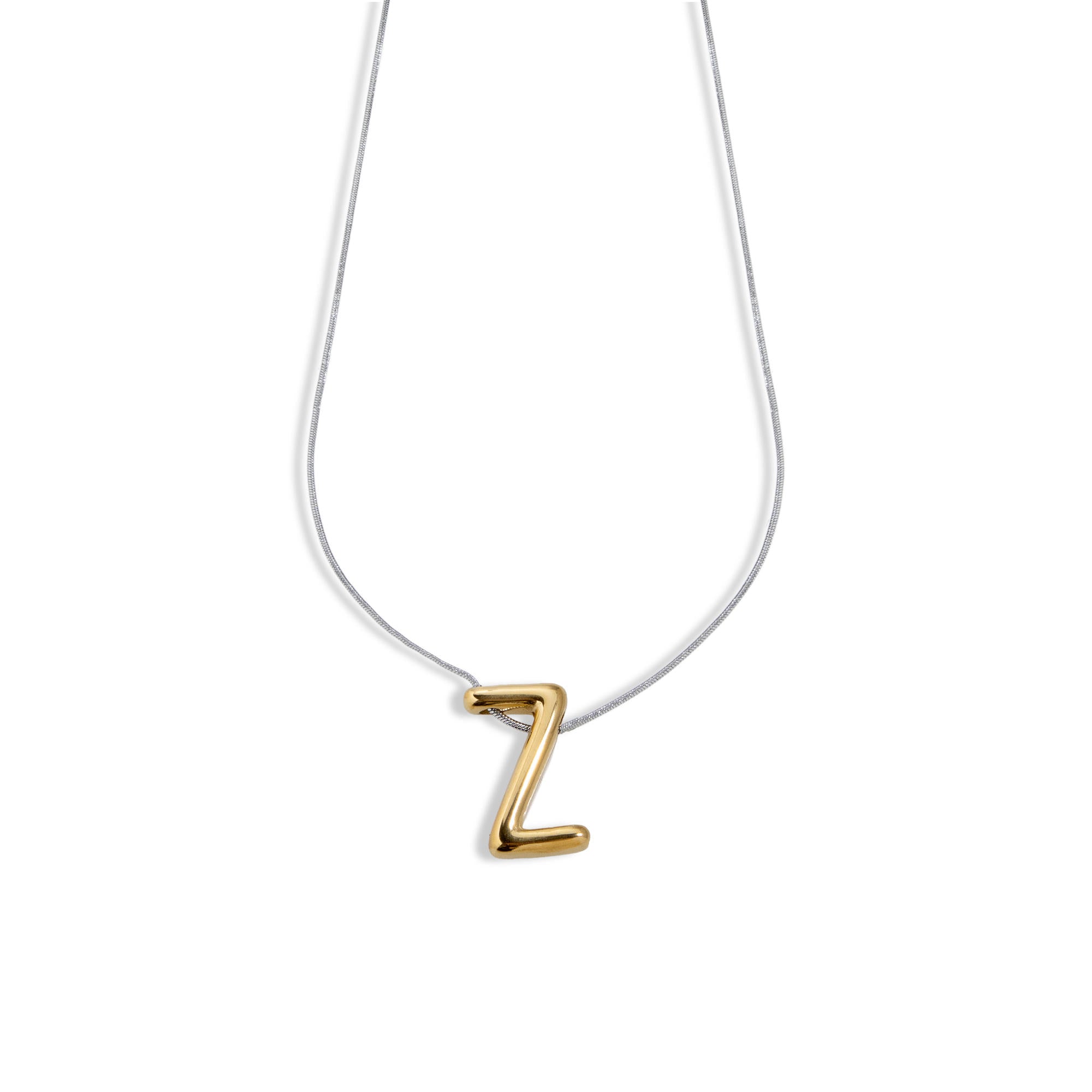 Collar cola de raton con letra A cursiva 45-50cm