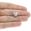 Charm corazon lazo rosa esmaltado 9mm