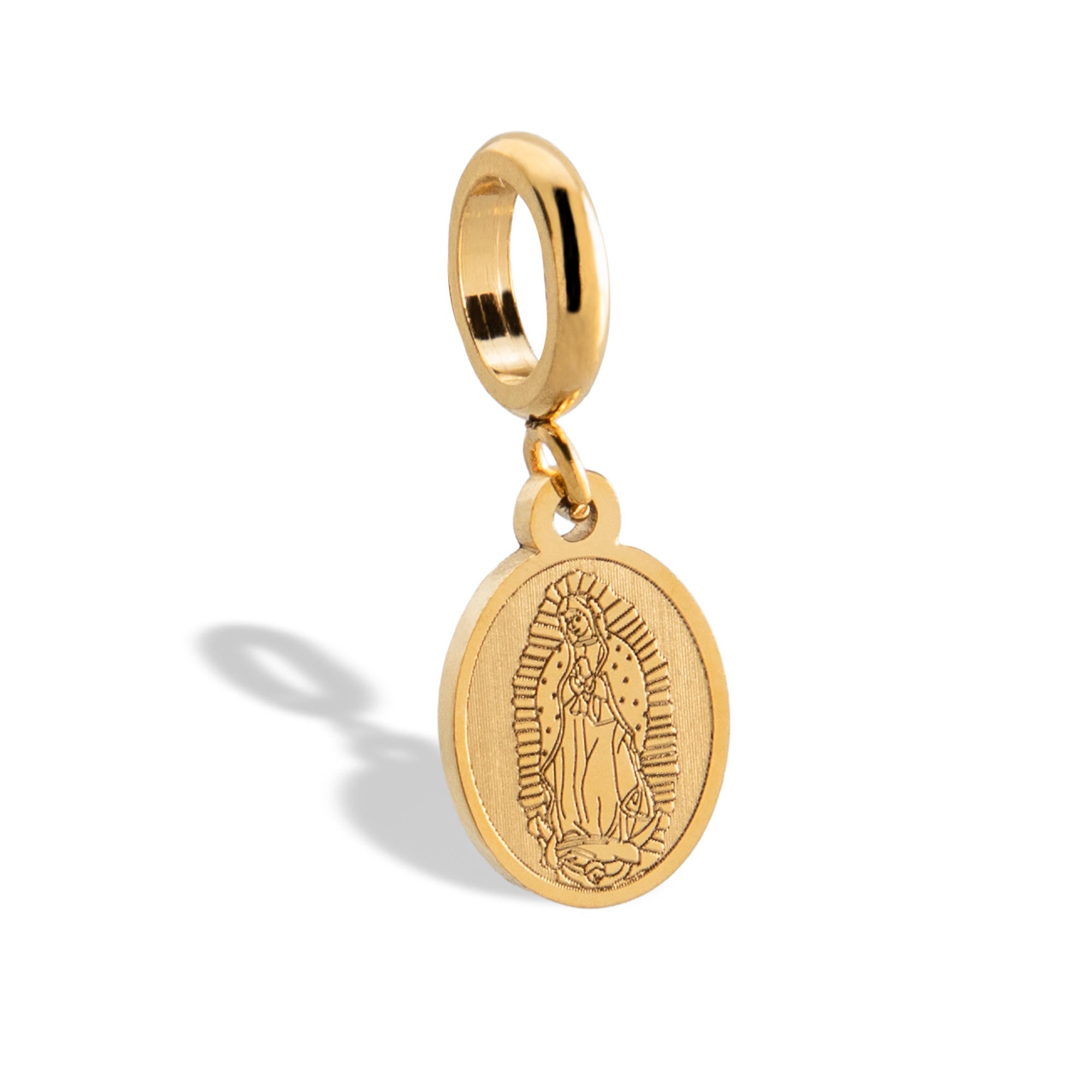 Charm medalla ovalada virgen de guadalupe 10mm