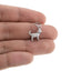 Charm perro con collar multicolor 14mm