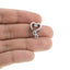Charm corazon e infinito entrelazados con cristales 13mm