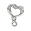Charm corazon e infinito entrelazados con cristales 13mm