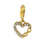 Charm silueta de corazon con infinito y cristales 10mm