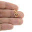 Charm silueta de corazon con infinito y cristales 10mm