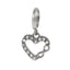 Charm de silueta de corazon con infinito y cristales 10mm