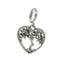 Charm de corazon y arbol de la vida con cristales 15mm