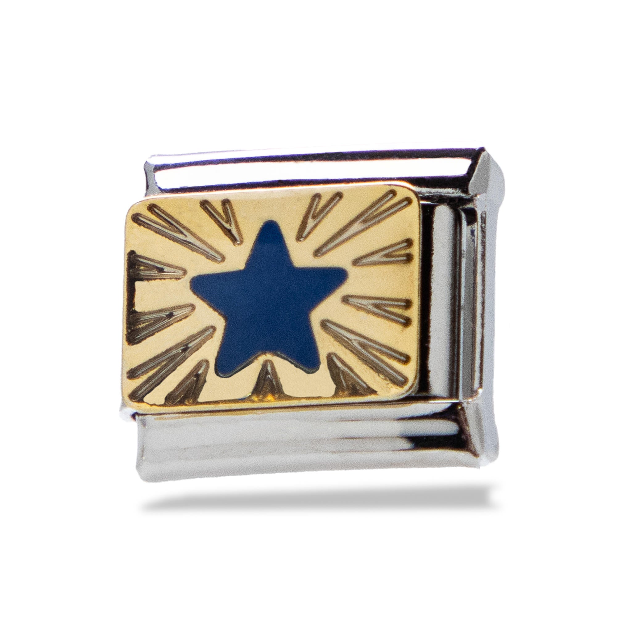 Charm eslabon italiano estrella esmaltada 9x10mm