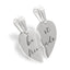 Dije corazon complementario best friends 18mm PLATEADO