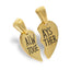 Dije corazon complementario always together 18mm DORADO