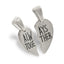 Dije corazon complementario always together 18mm PLATEADO