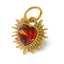 Dije corazon resplandor cristal rojo 12mm