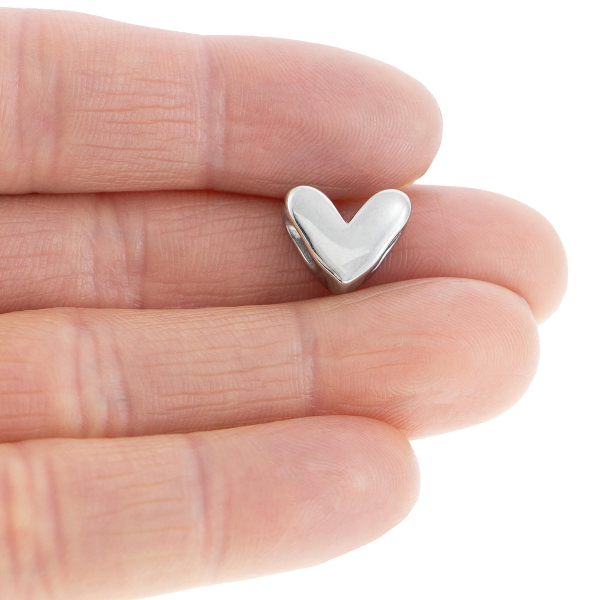 Charm de corazon liso 10mm