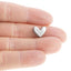 Dije transversal de corazon liso 9mm