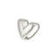 Dije transversal de corazon liso 9mm