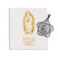Medalla de flor con Virgen de Guadalupe con cristales 21mm