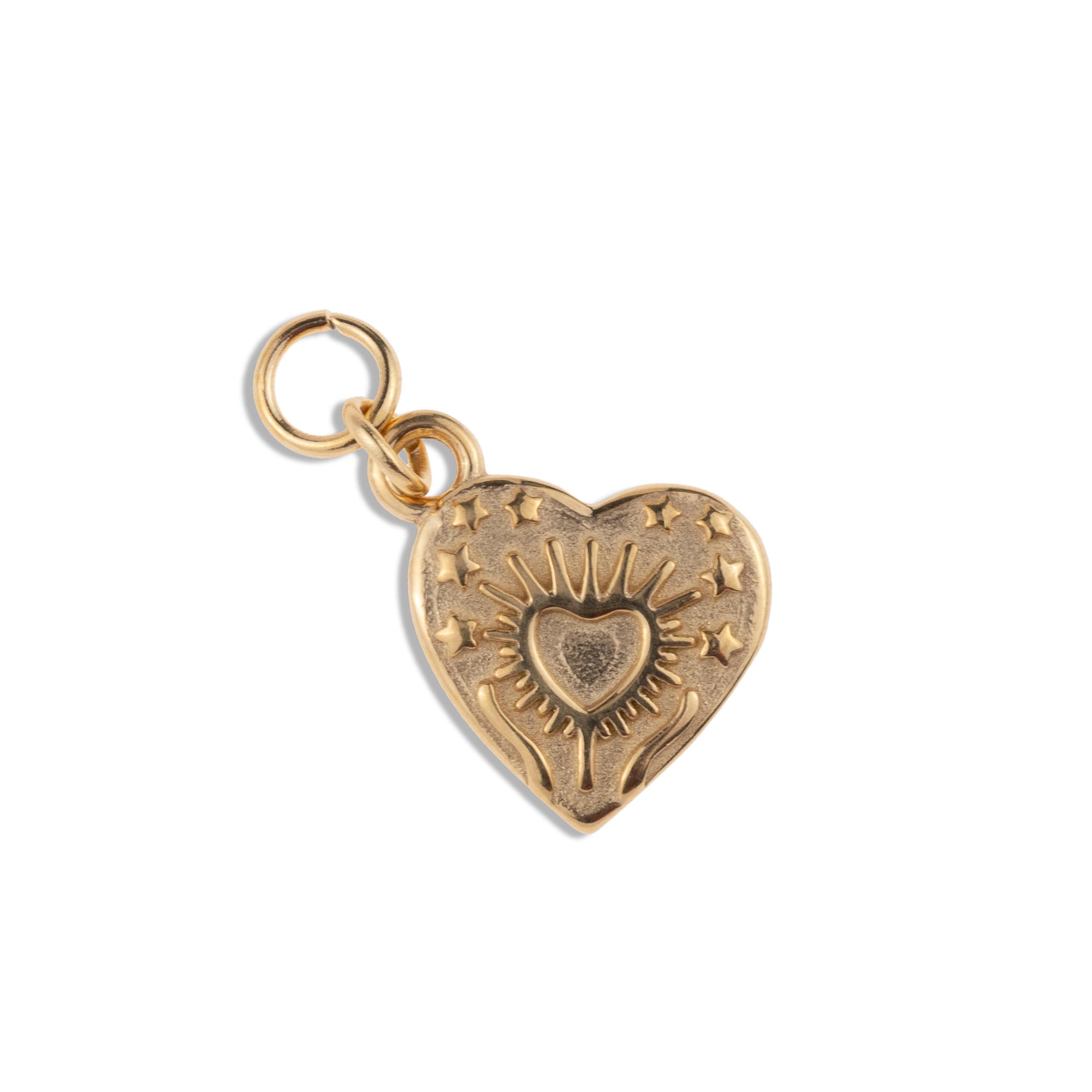 Dije de corazon grabado 14mm