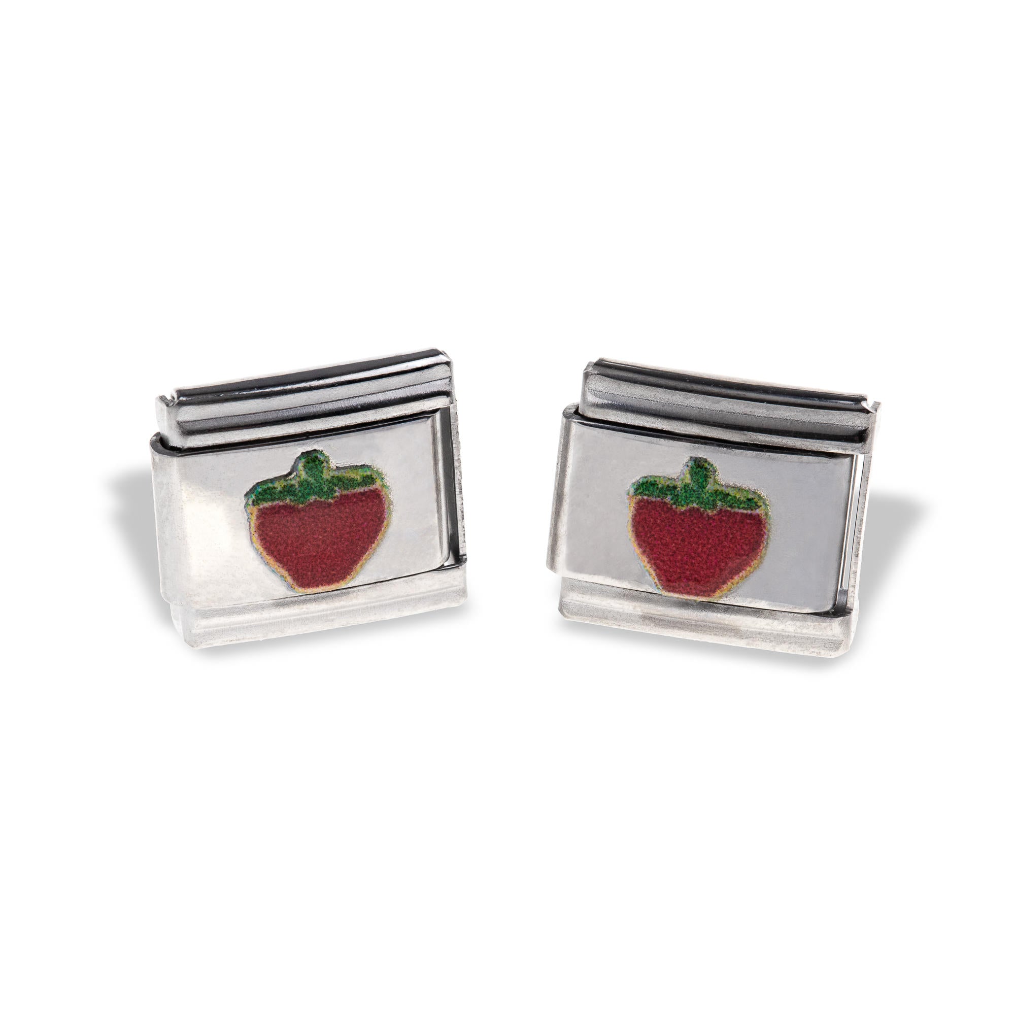 Charm eslabon italiano fresa esmaltada 9x10mm