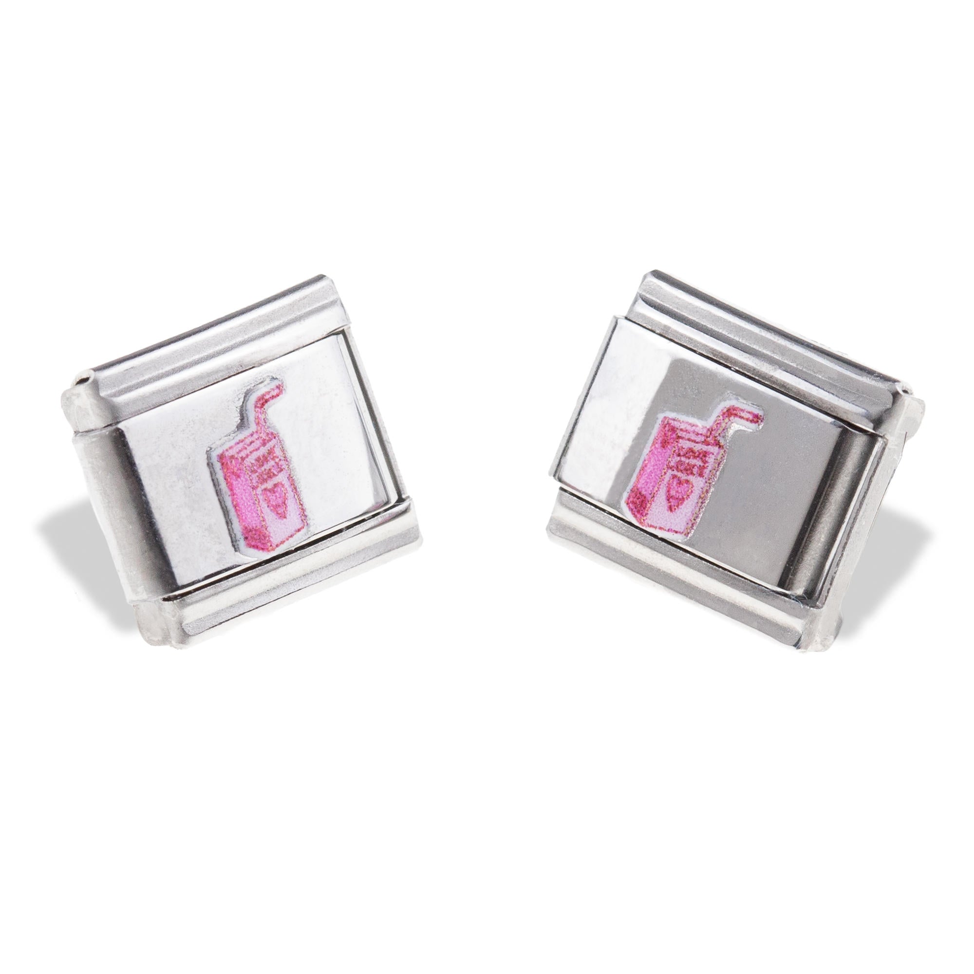 Charm eslabon italiano jugo frase love juice esmaltado 9x10mm