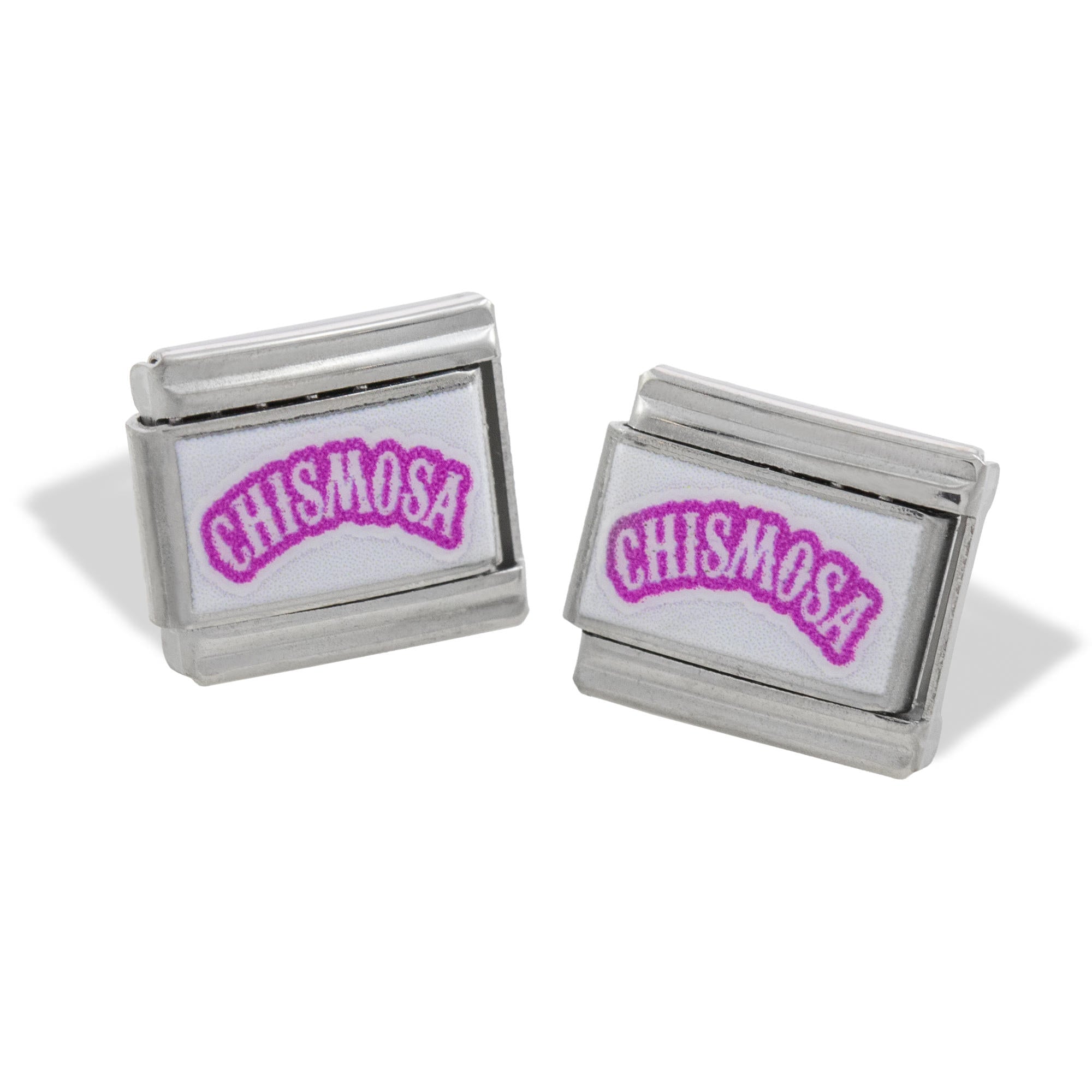 Charm eslabon italiano frase chismosa esmaltada 9x10mm