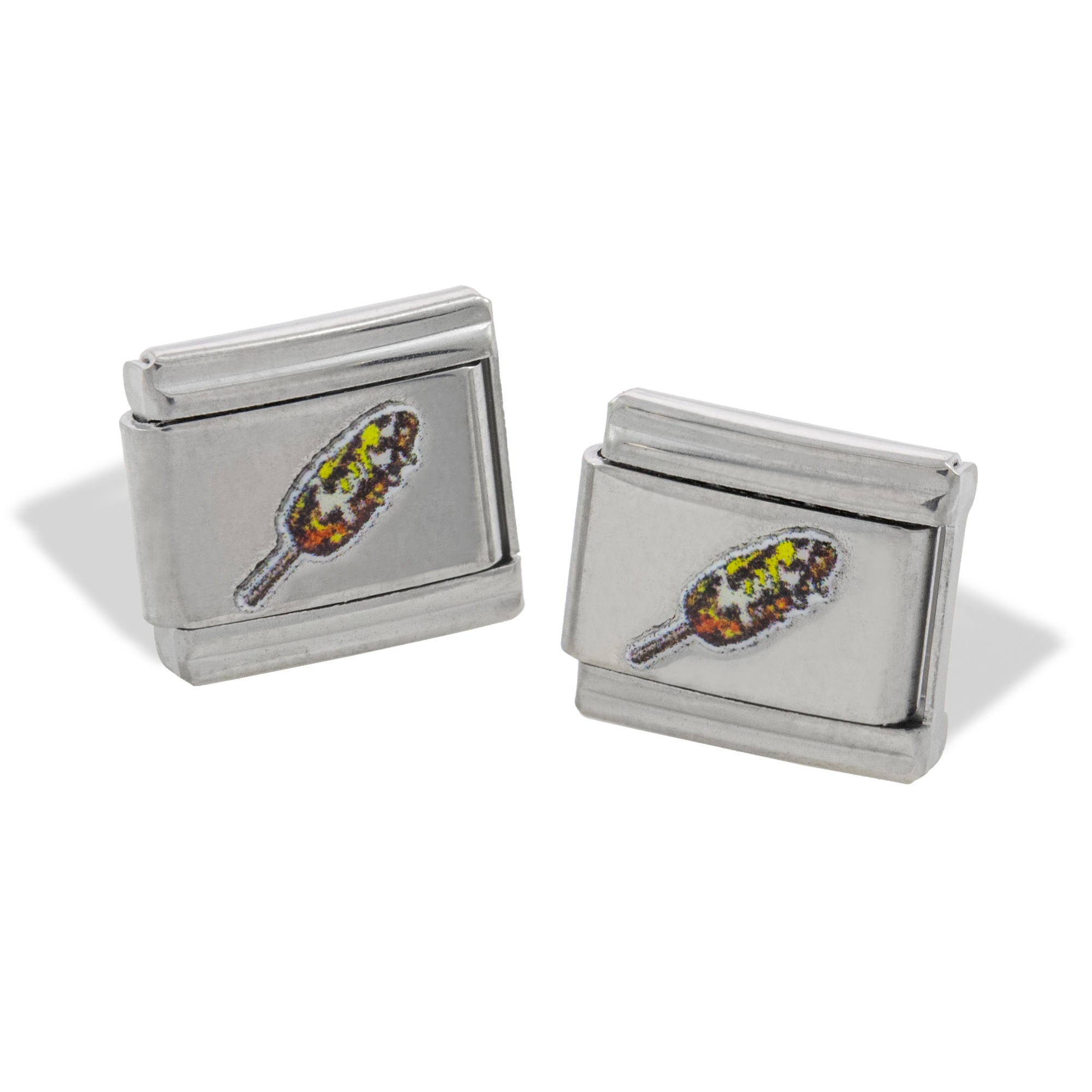 Charm eslabon italiano elote preparado esmaltado 9x10mm