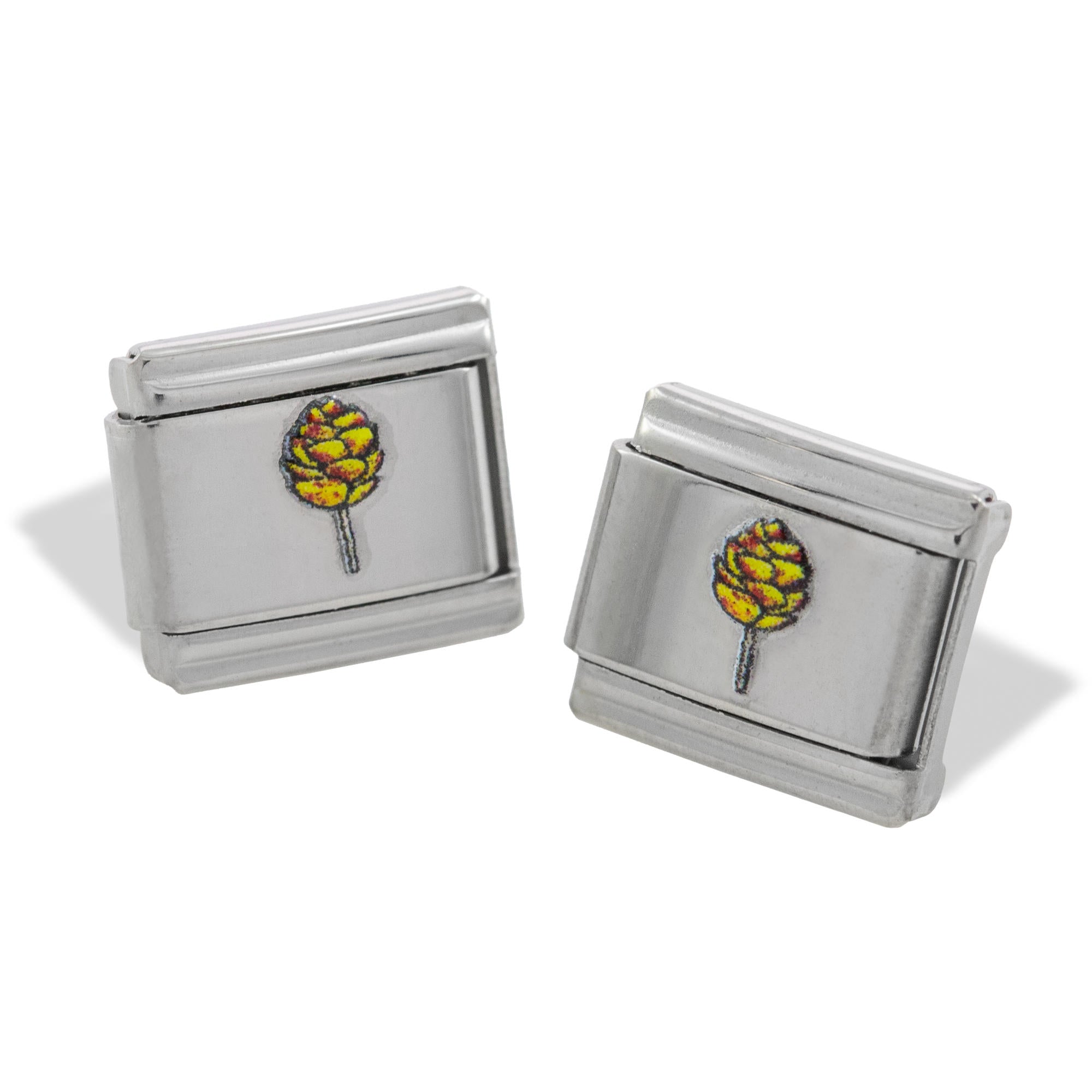 Charm eslabon italiano mango preparado esmaltado 9x10mm