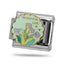 Charm eslabon italiano con flores esmaltadas 9x10mm